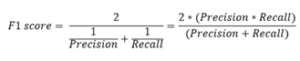 F1 Score formula